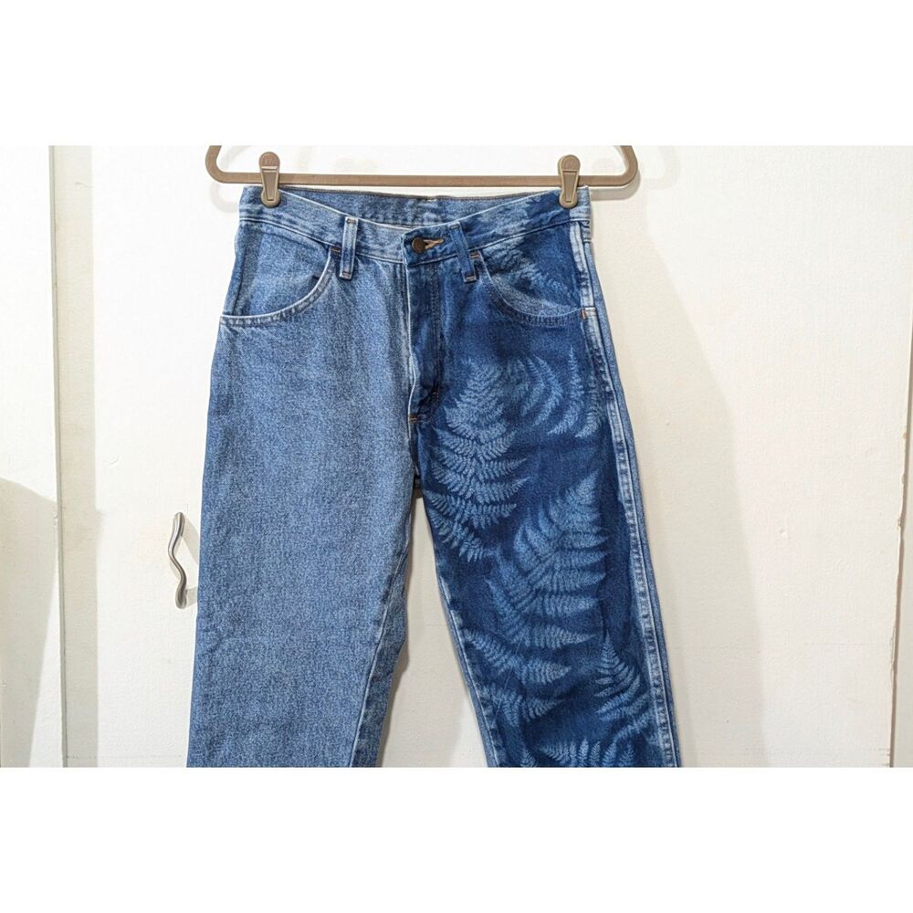 Upcycled Two-Toned Denim Rustler 2010 Jeans